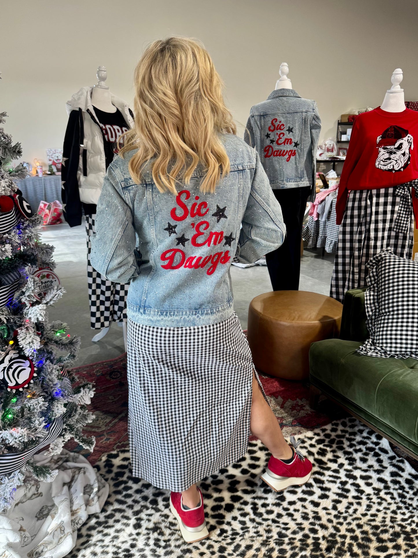 Licensed denim jacket Go dawgs