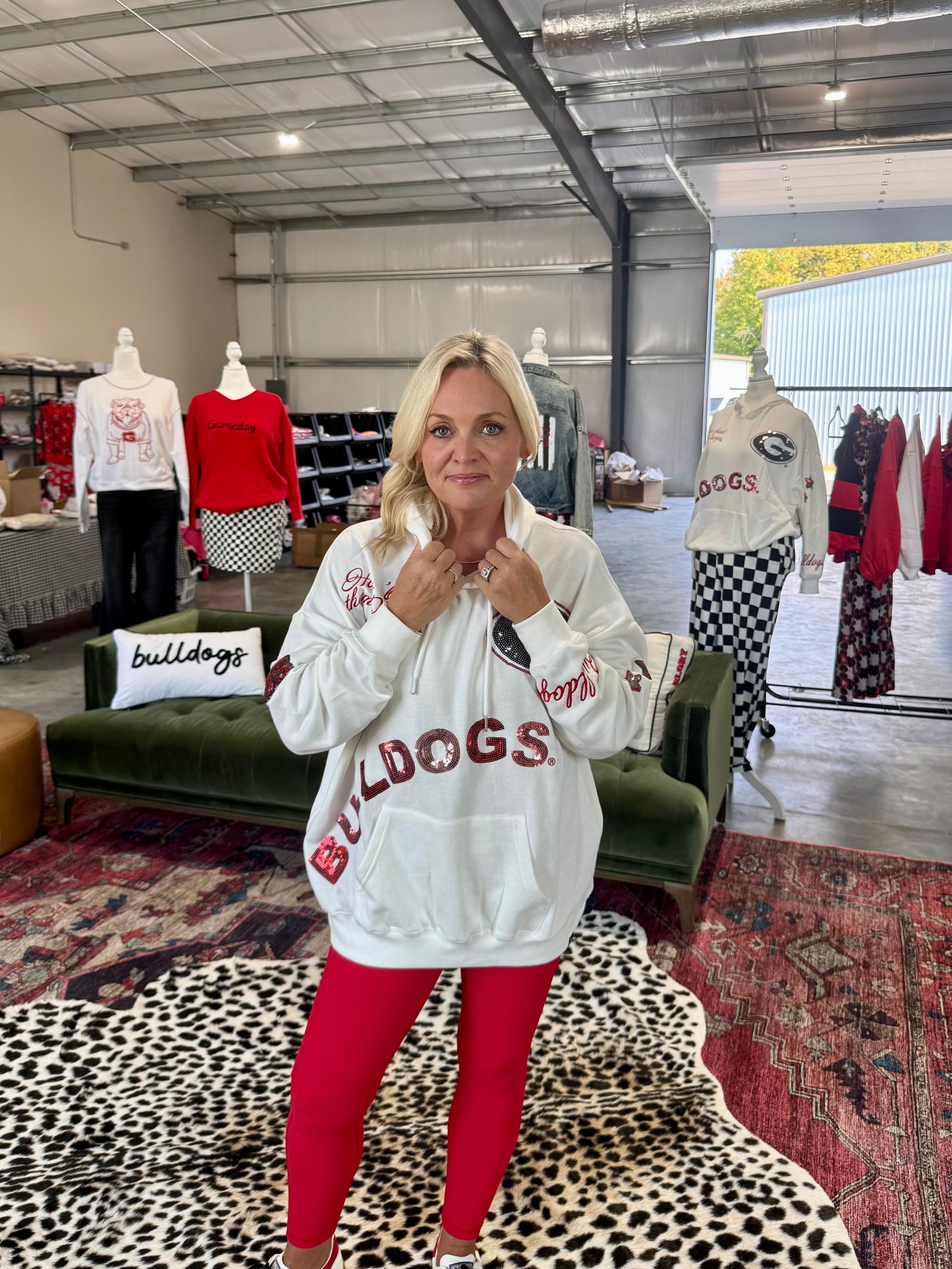 Sweatshirt oversized licensed hoodie sequin and embroidered
