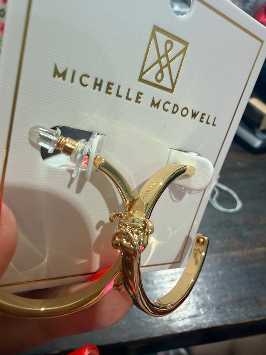 Gold hoops bulldog