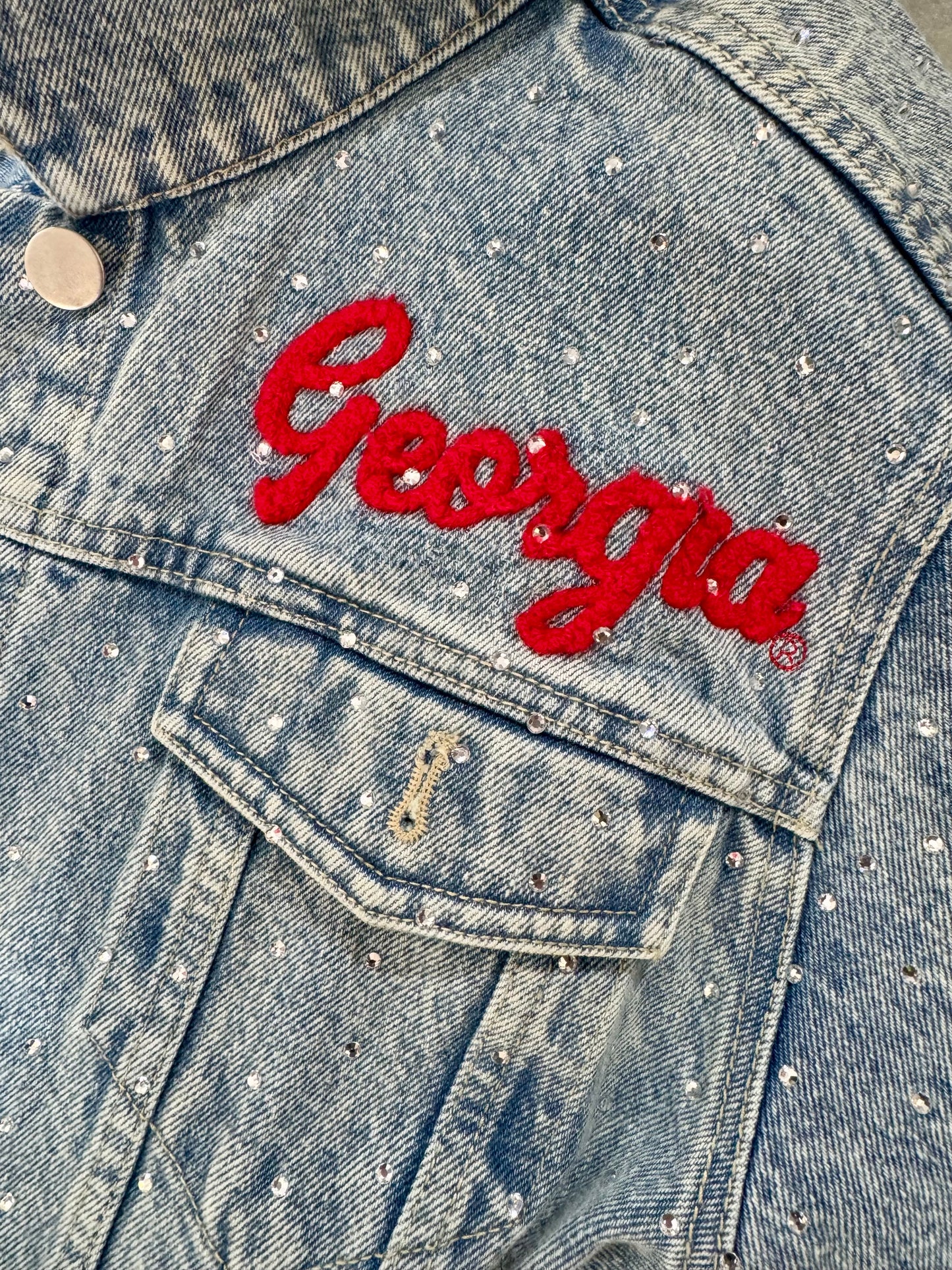 Licensed denim jacket Go dawgs