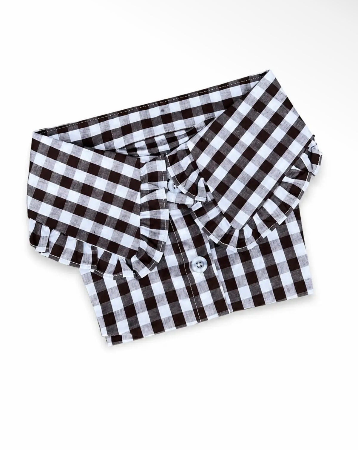 Gingham collar one size