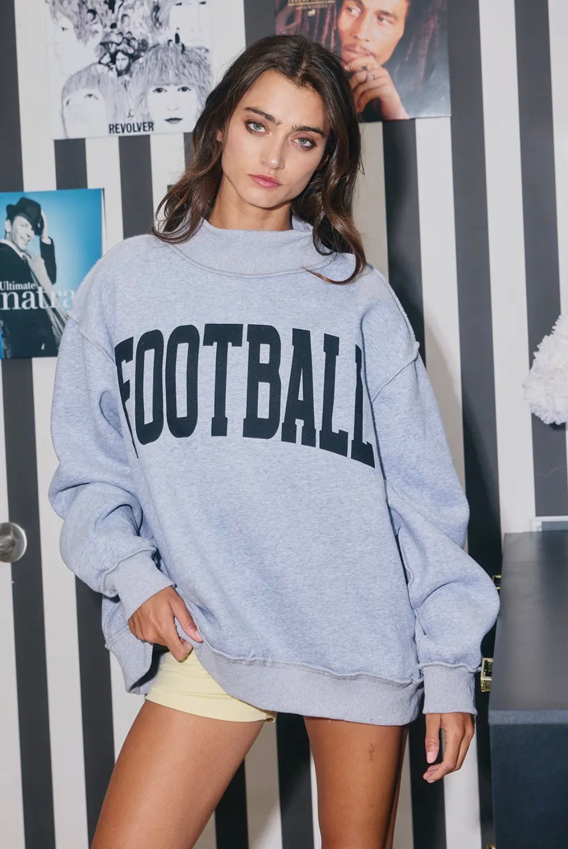 Reversible mock neck. Football and game day