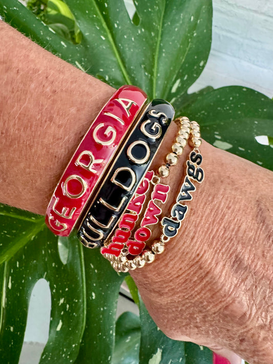 Black Bulldog bangle licensed cuff