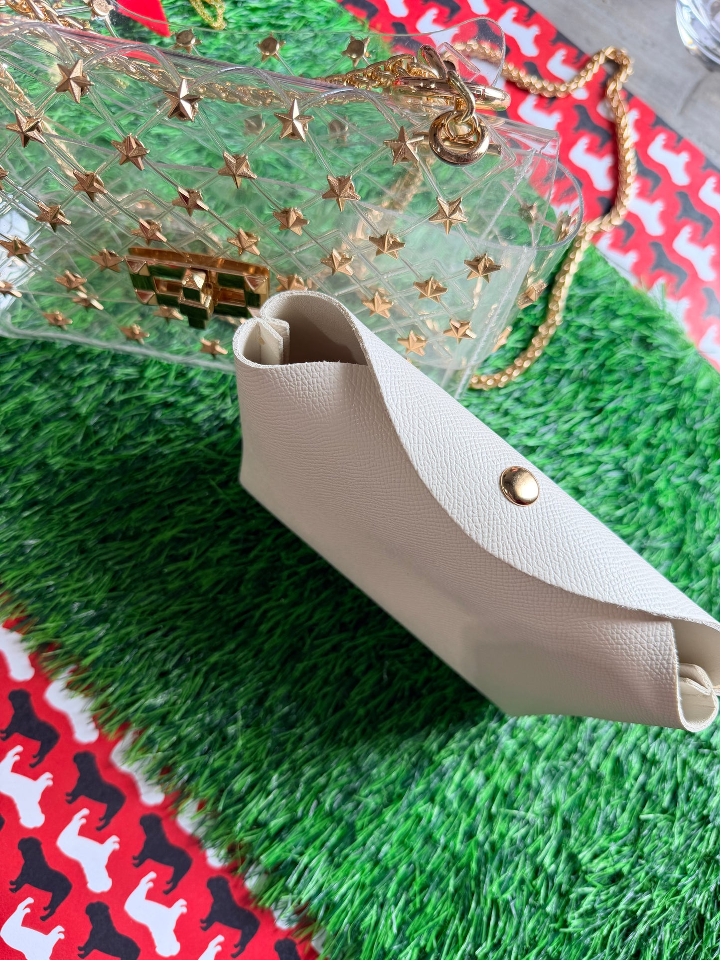 The Ophelia clear bag with gold
