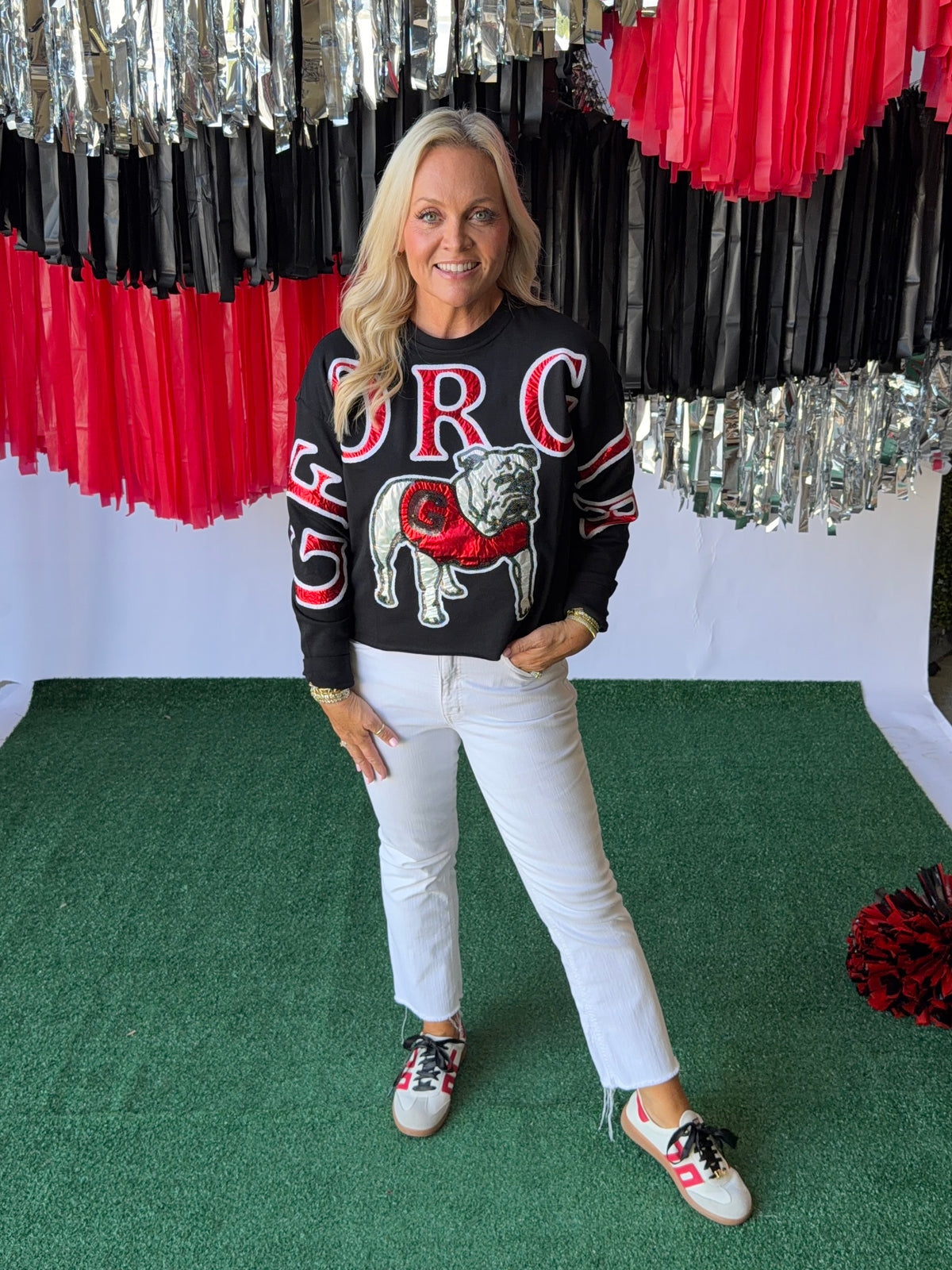 The stadium sequin crewneck licensed