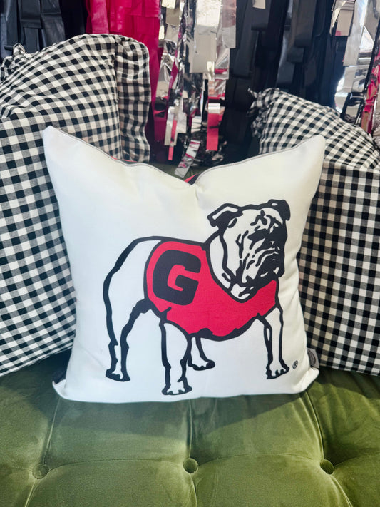 UGA Georgia vintage style pillow cover licensed