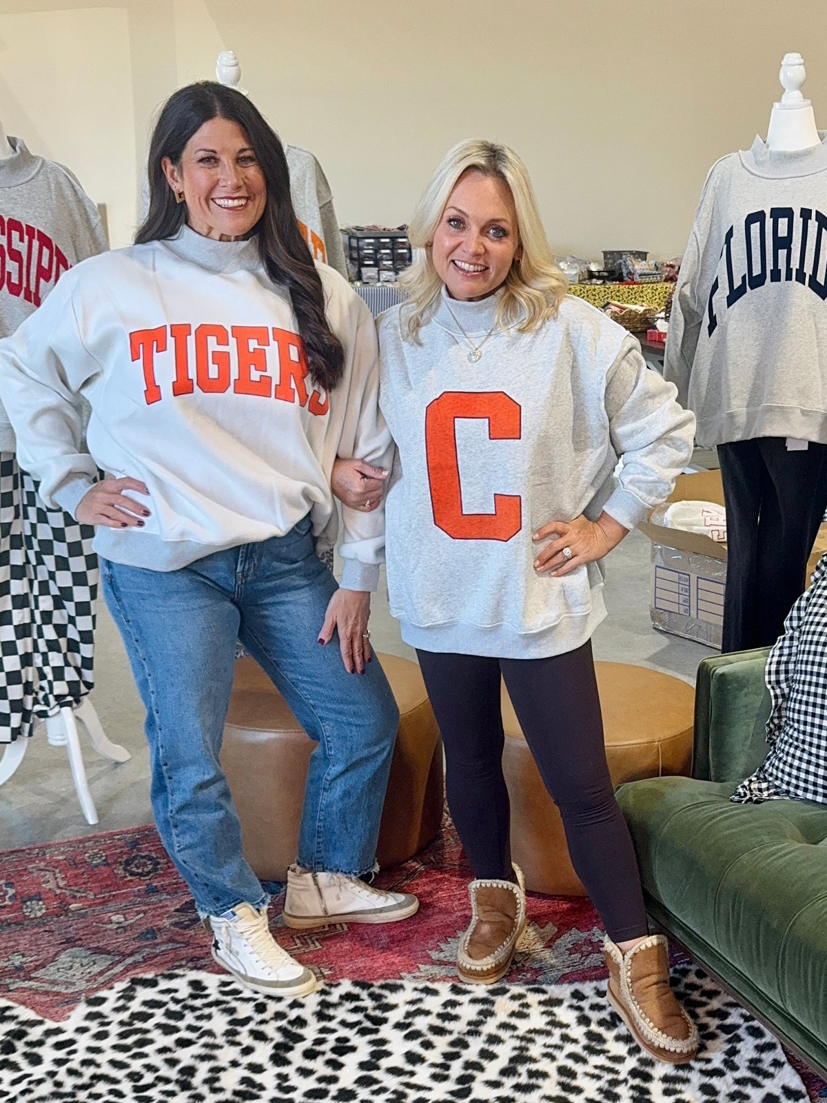 Oversized mock neck Clemson