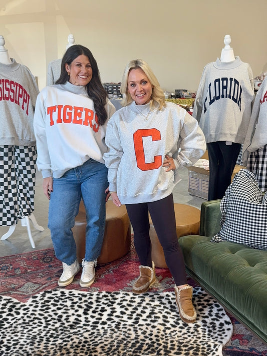 Oversized mock neck Clemson