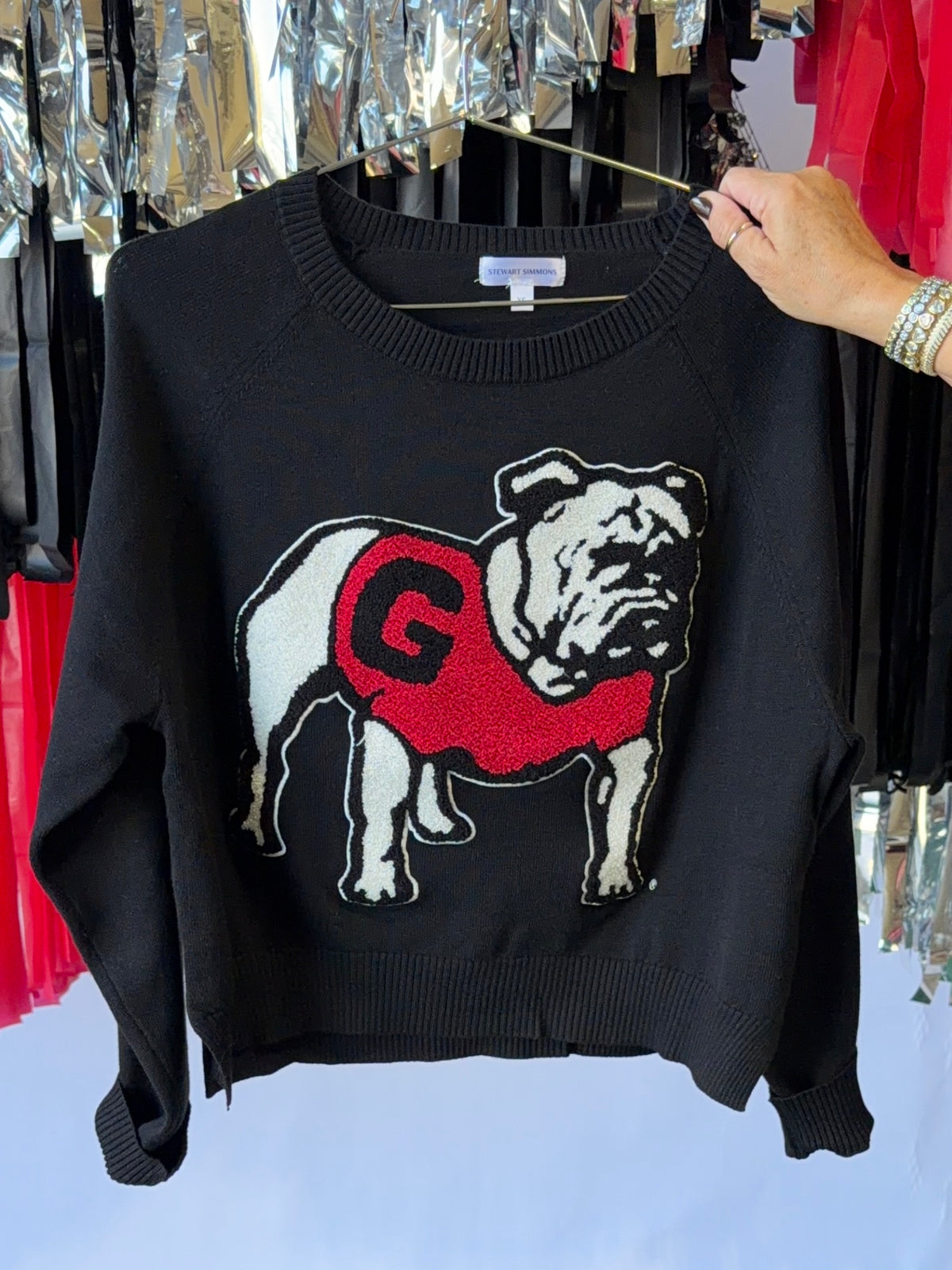 Licensed black sweater big dawg patch