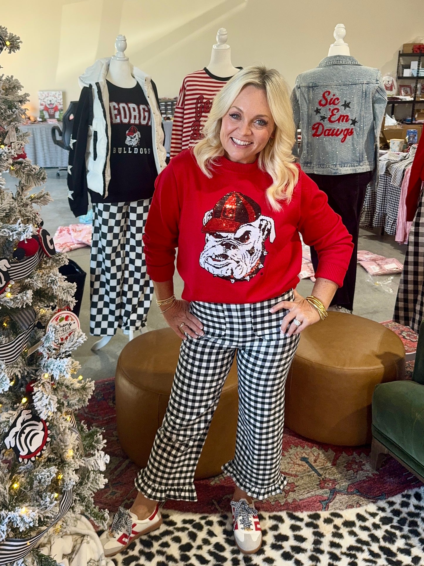 Red bulldog sweater licensed