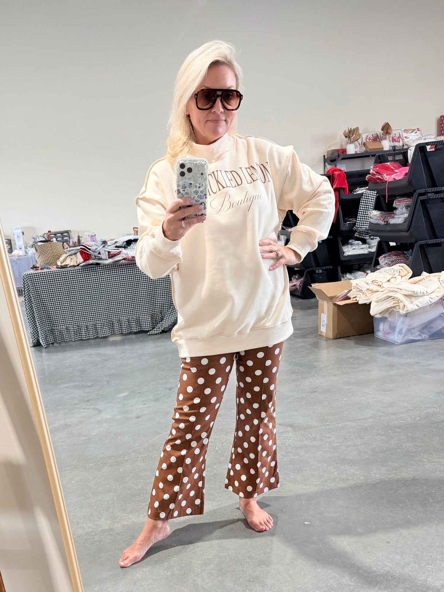 Pickled lemon mock neck oversized