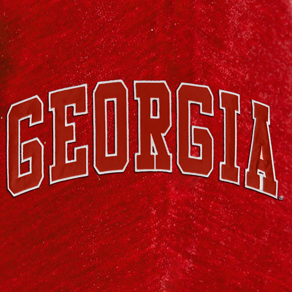 Chenille mock neck red licensed Georgia