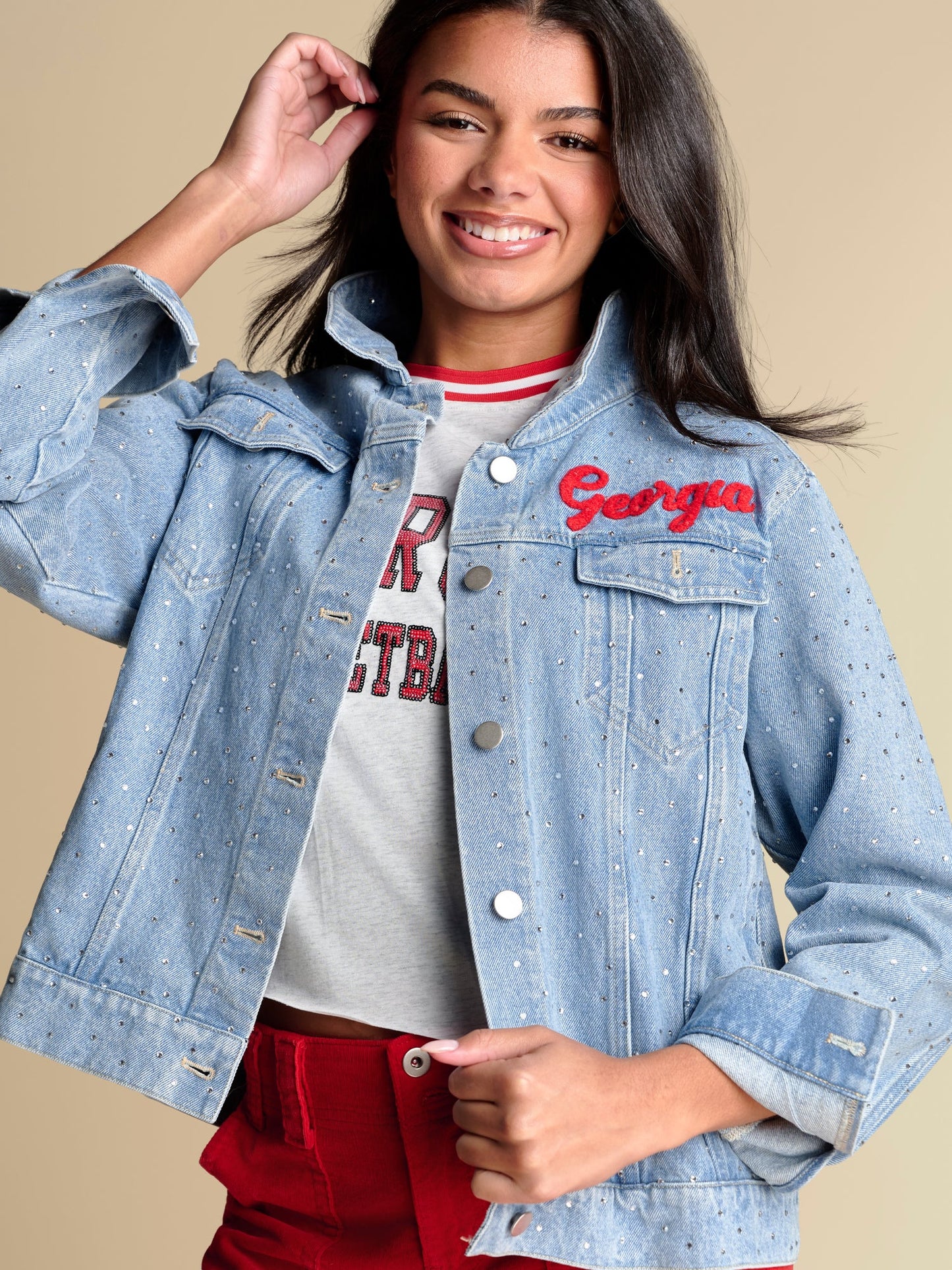 Licensed denim jacket Go dawgs