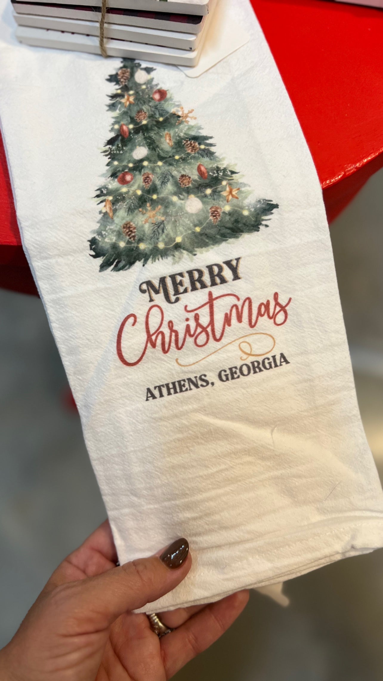 Merry Christmas Athens Ga towel