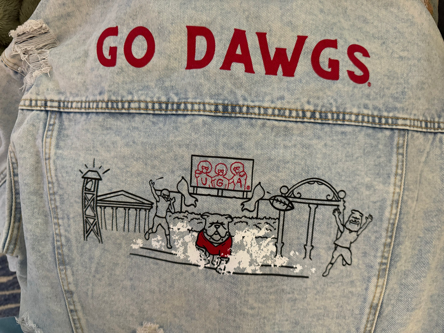 UGA fall collection Licensed Jean jackets UGA dawgs