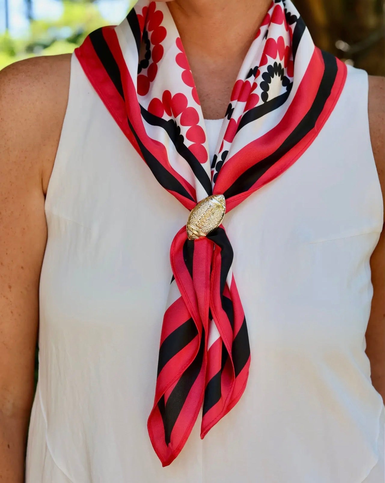 Beautiful red and black scarf