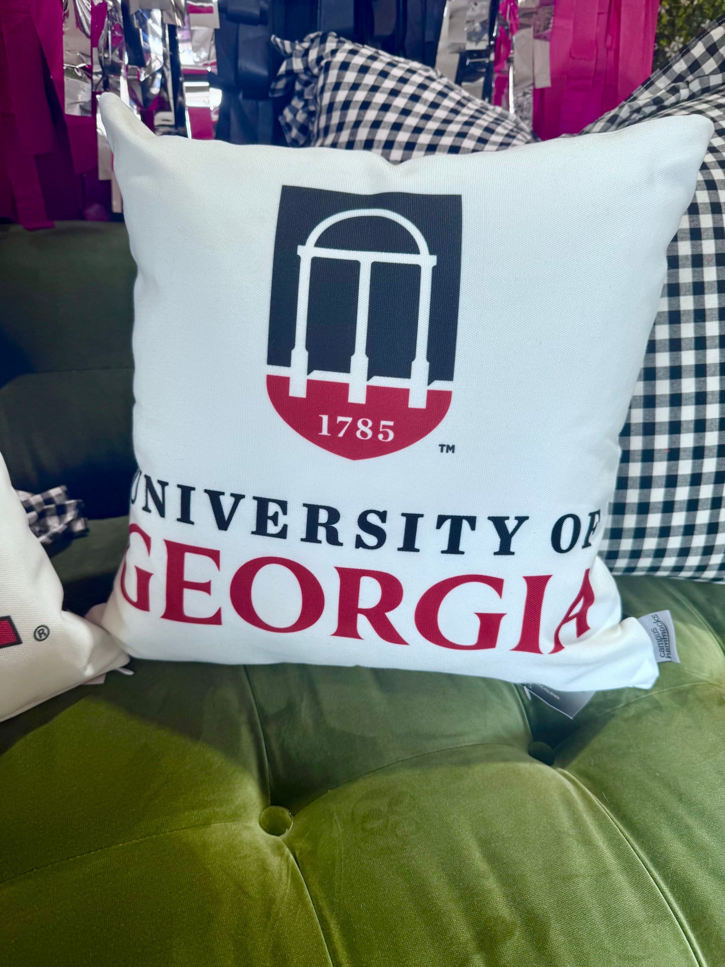 University of georgia arch pillow cover licensed