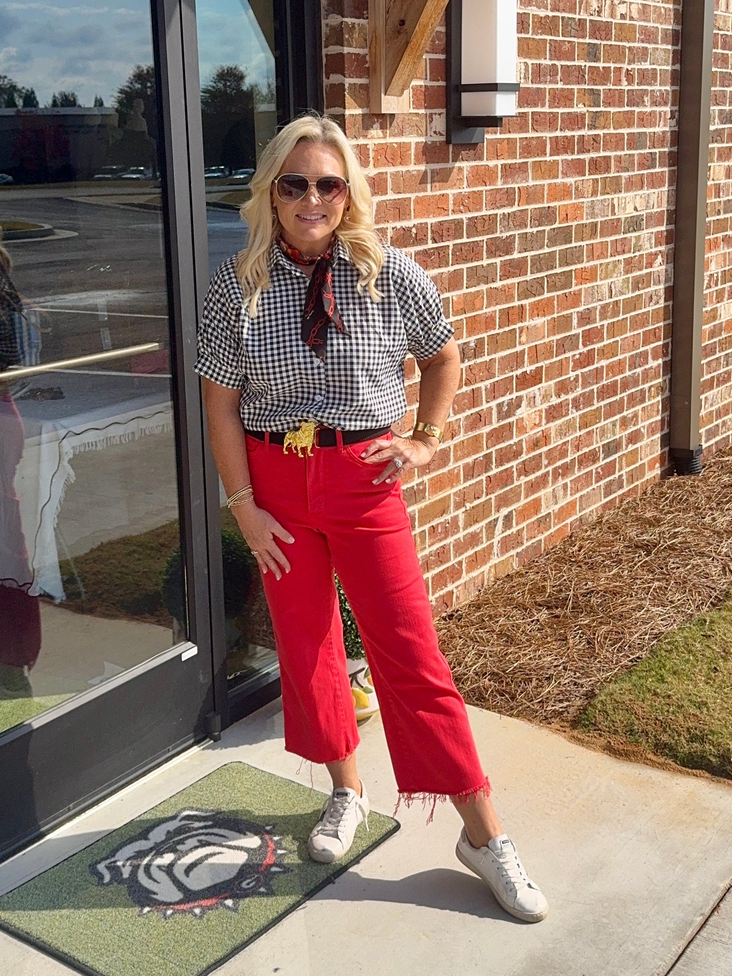 Gingham collection black and white up to 2XL!