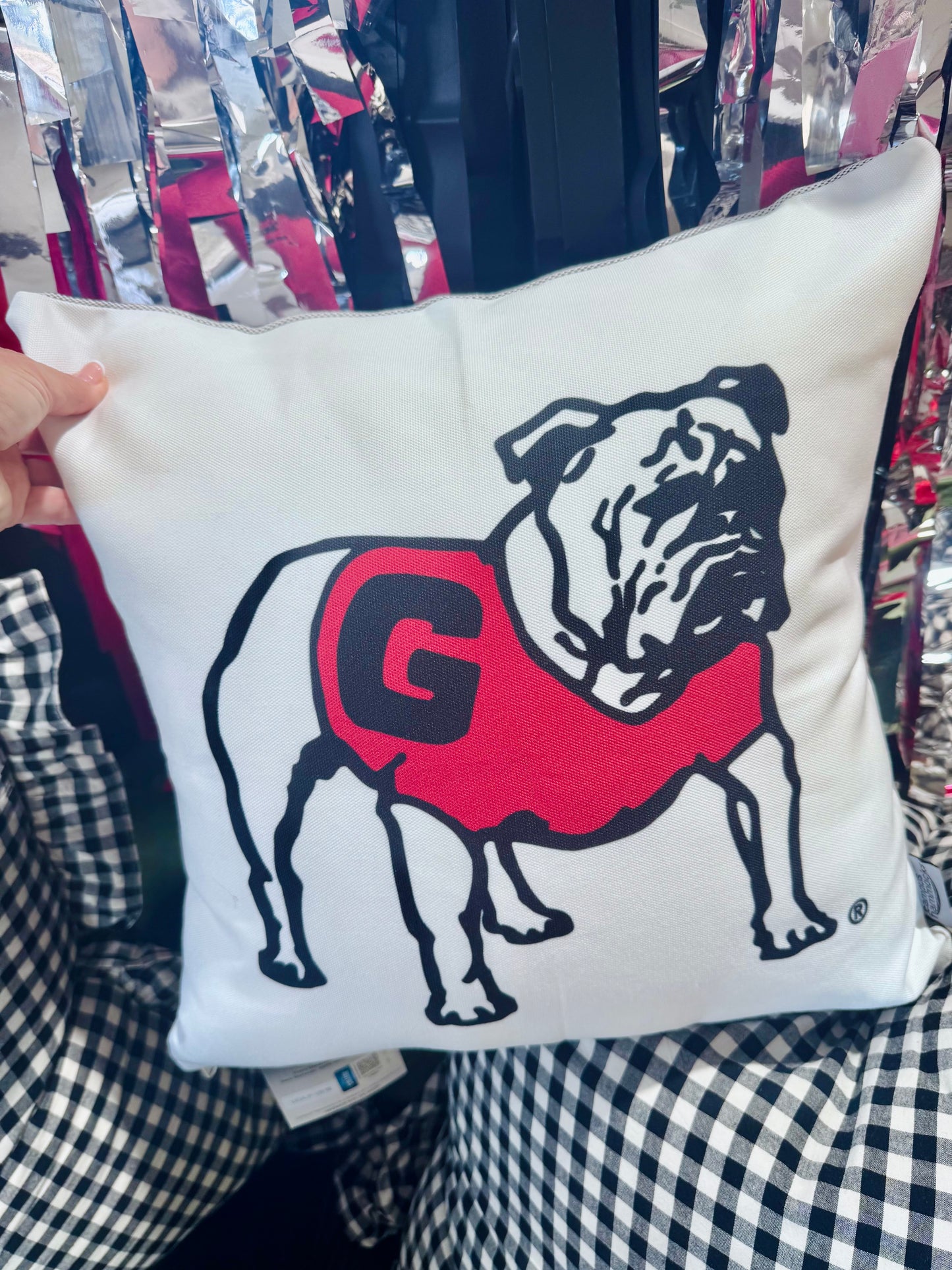 UGA Georgia vintage style pillow cover licensed