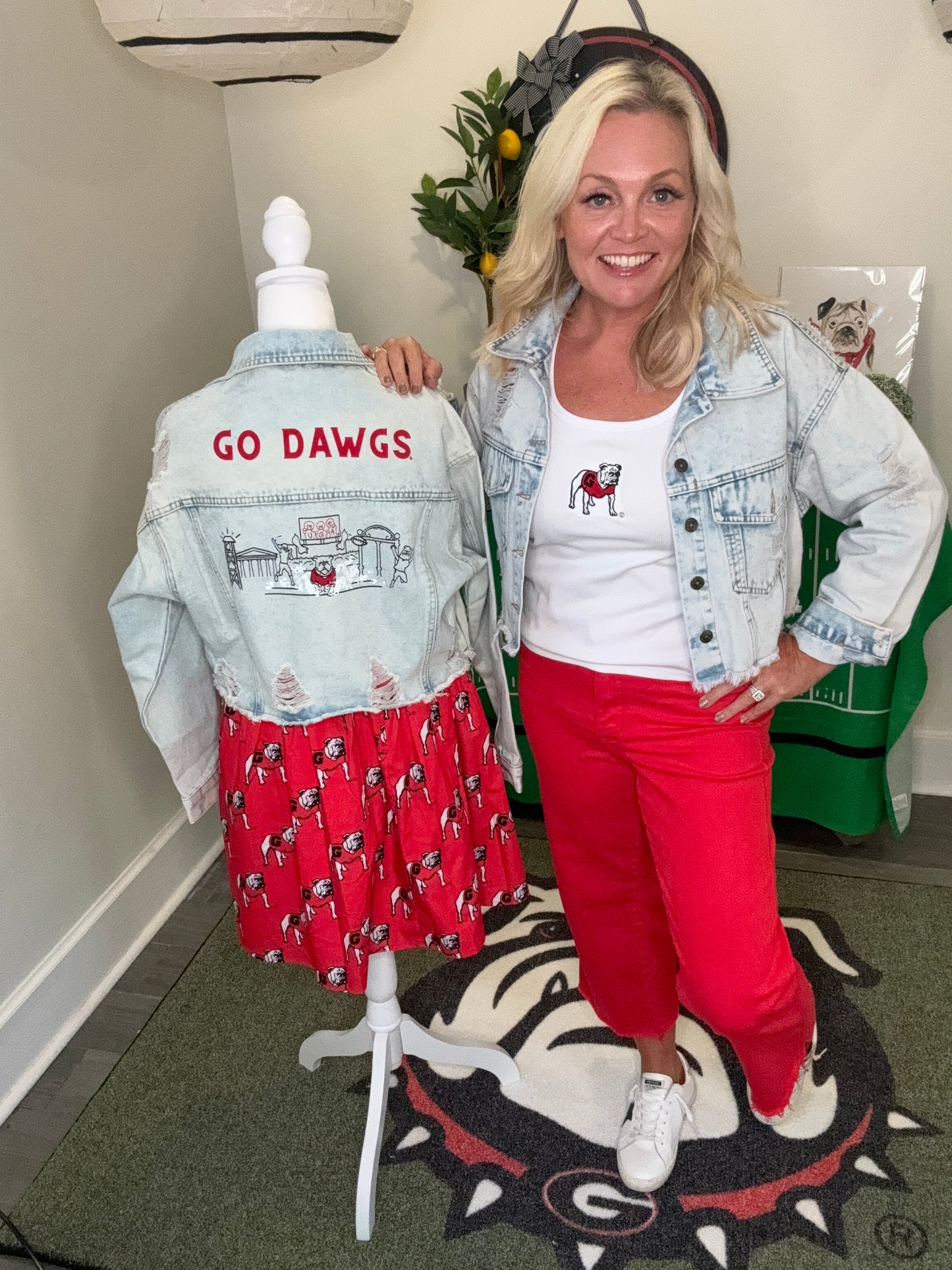 UGA fall collection Licensed Jean jackets UGA dawgs