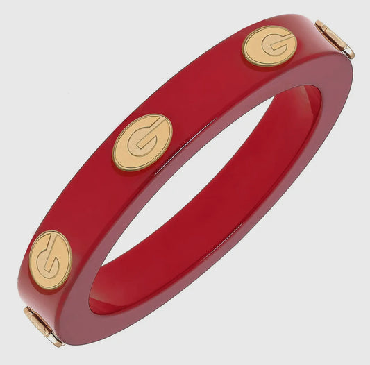 Georgia bulldogs licensed resin logo bangle red big