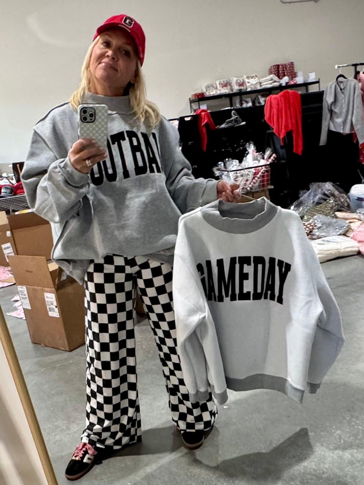 Reversible mock neck. Football and game day