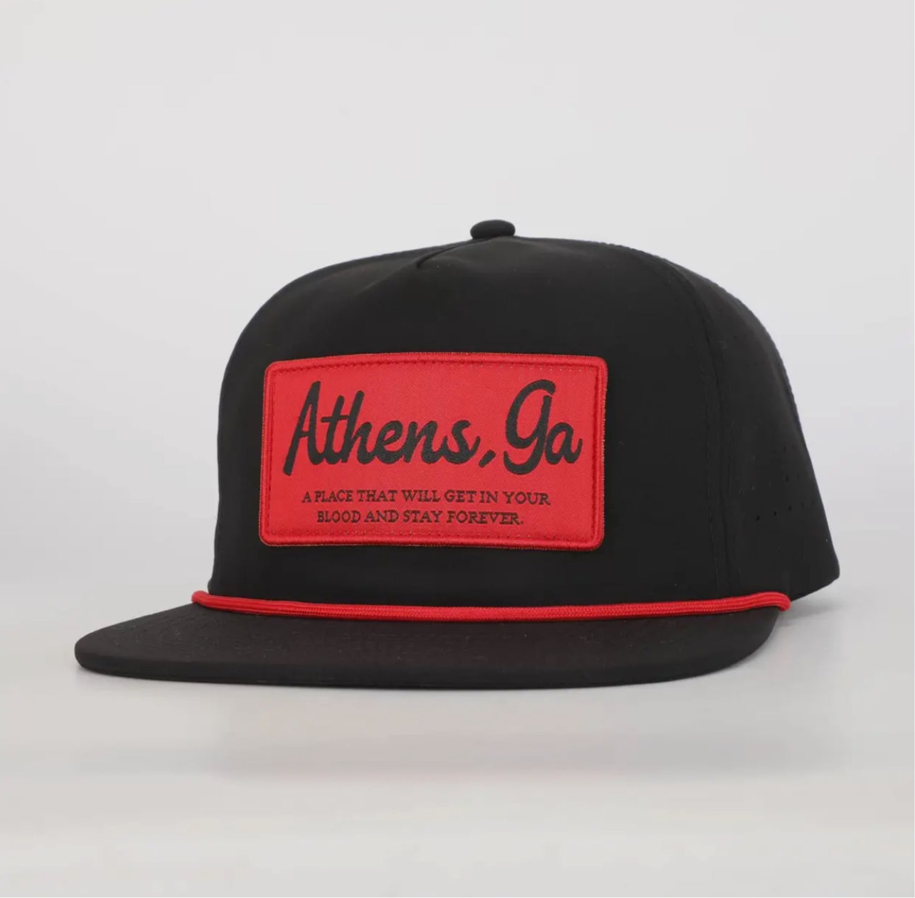 Athens Ga rope hat with patch unisex style