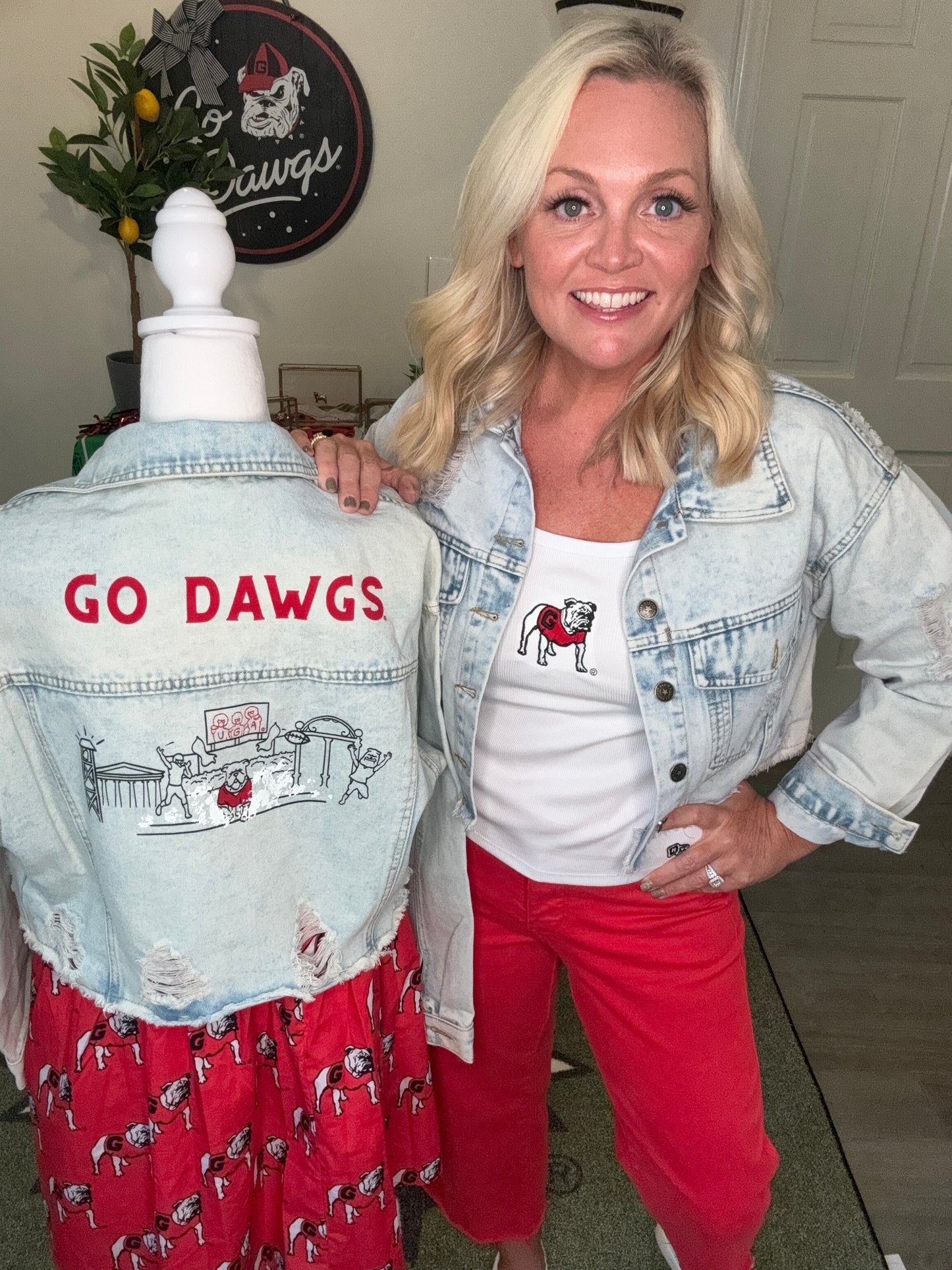 UGA fall collection Licensed Jean jackets UGA dawgs