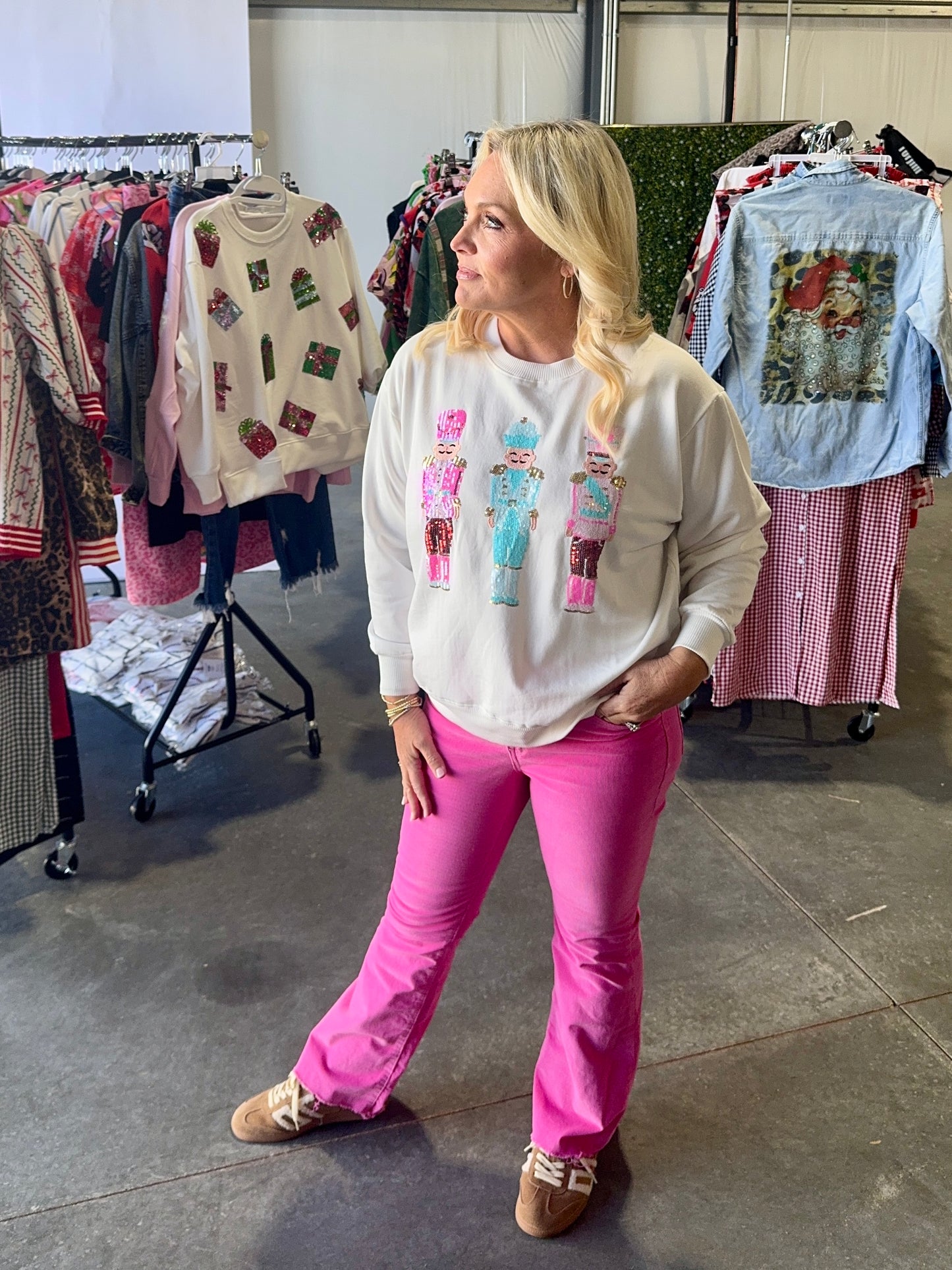 Boutique style sweatshirt nutcracker Christmas