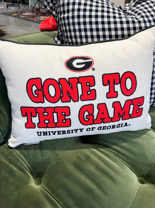 Gone to the game pillow licensed