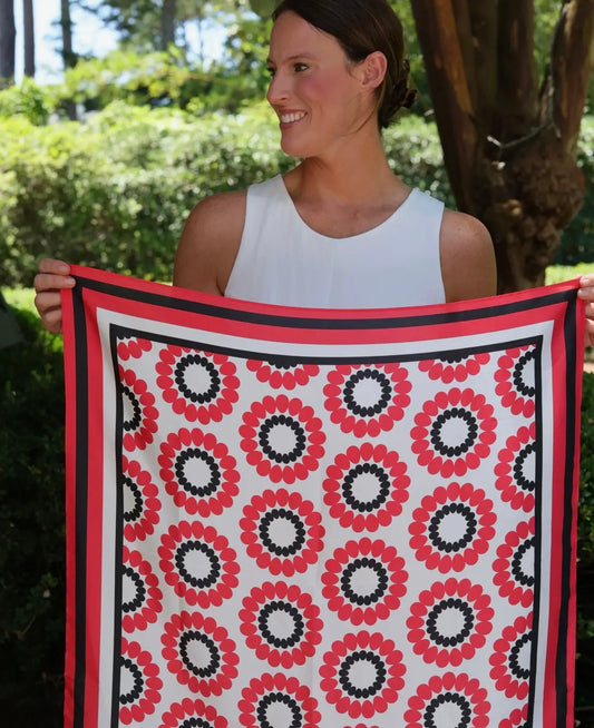 Beautiful red and black scarf