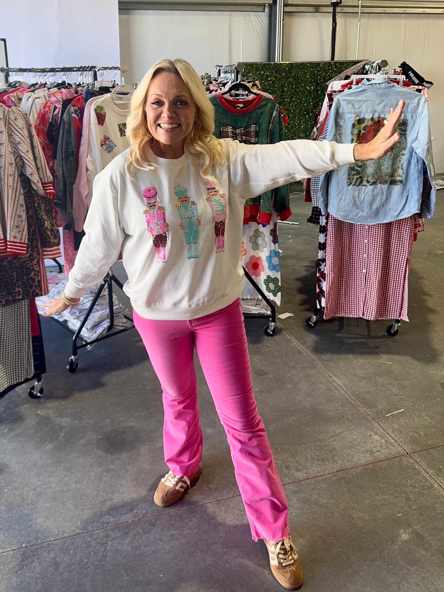 Boutique style sweatshirt nutcracker Christmas