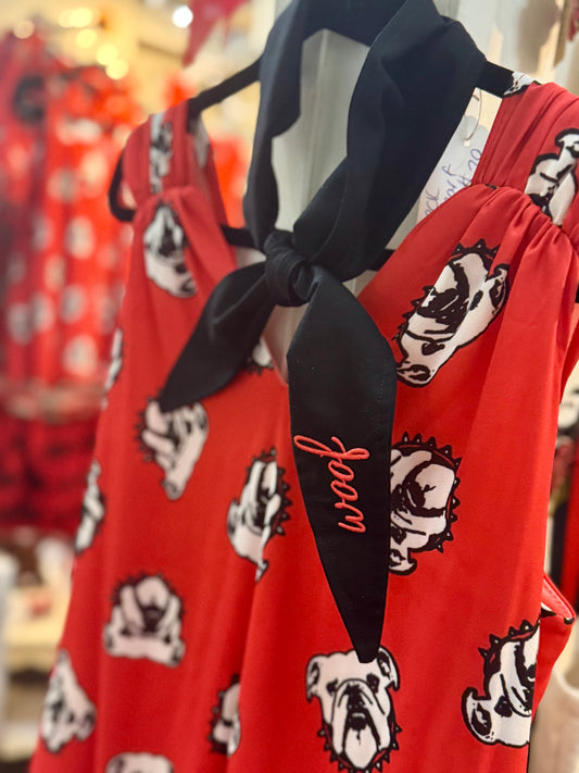 Neck scarf with Woof embroidered