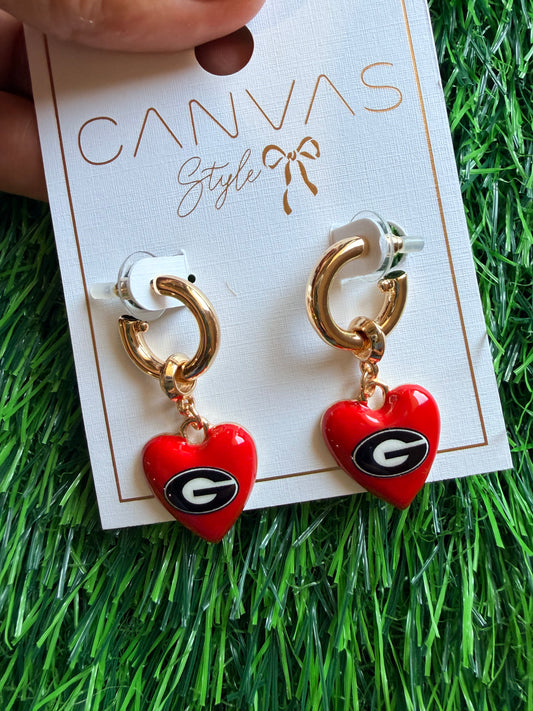 Heart Georgia licensed earrings