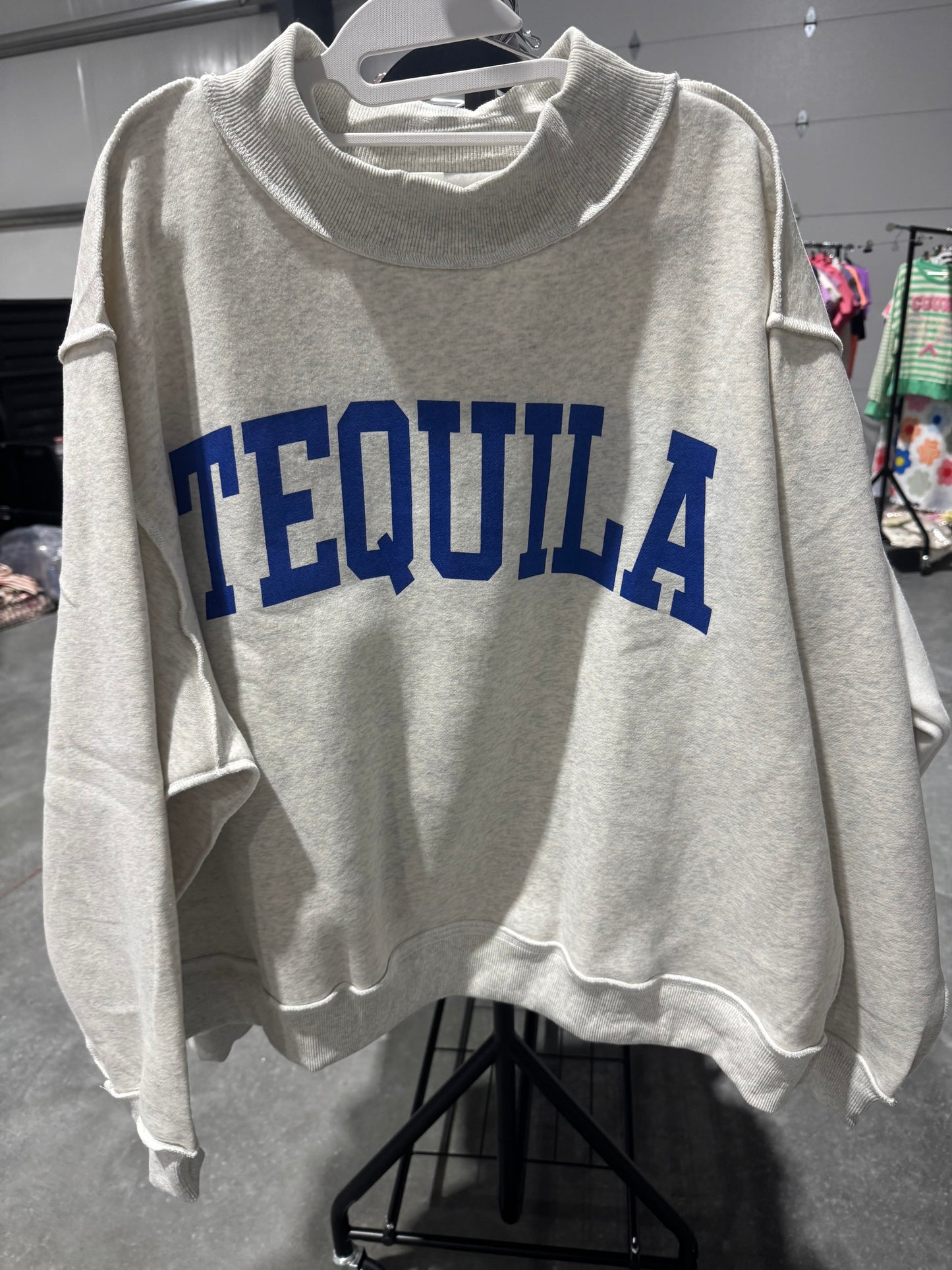 Reversible mock neck Tequila and hungover