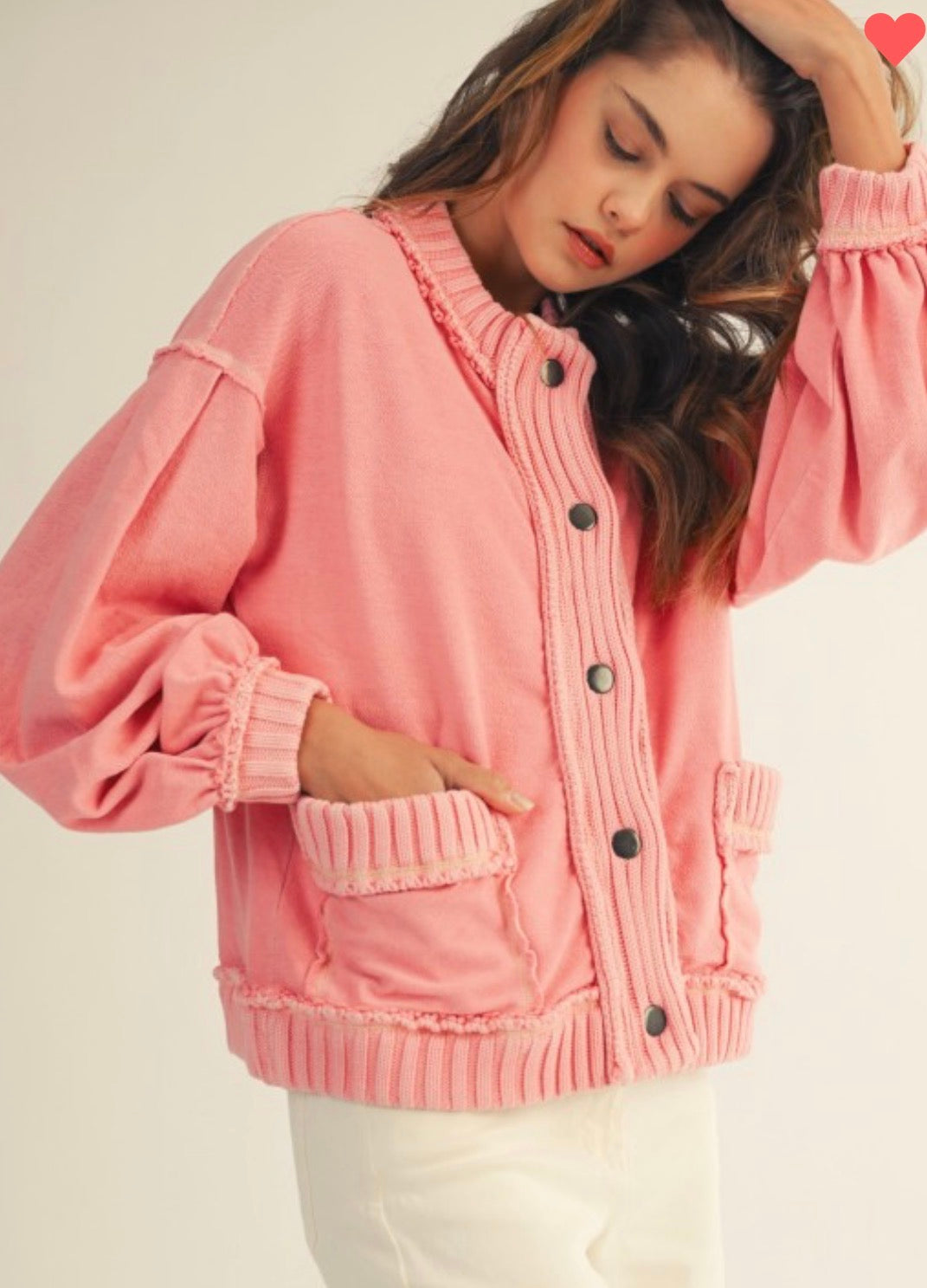Light pink free P dupe sweater
