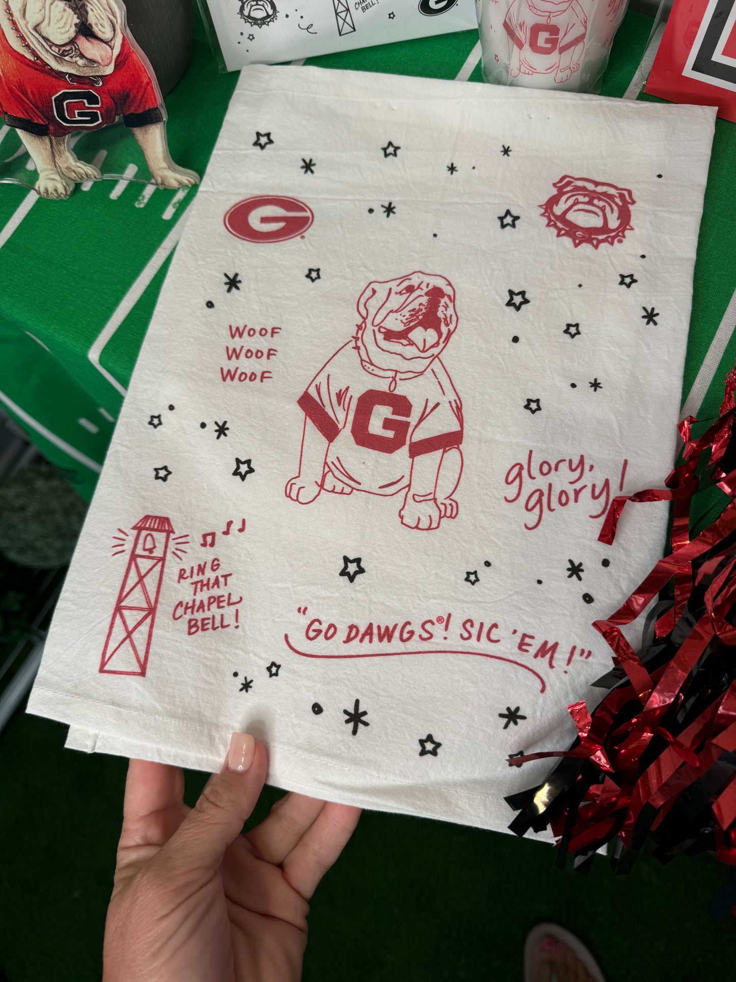 Tea towel licensed dog