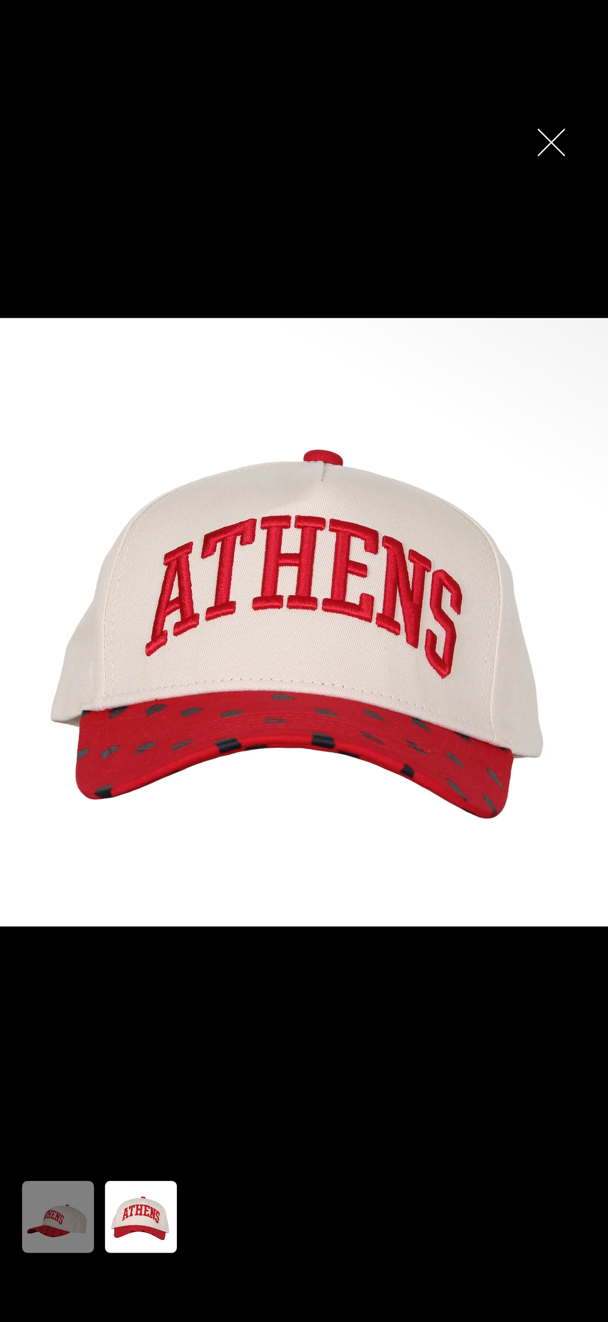Athens hat embroidered