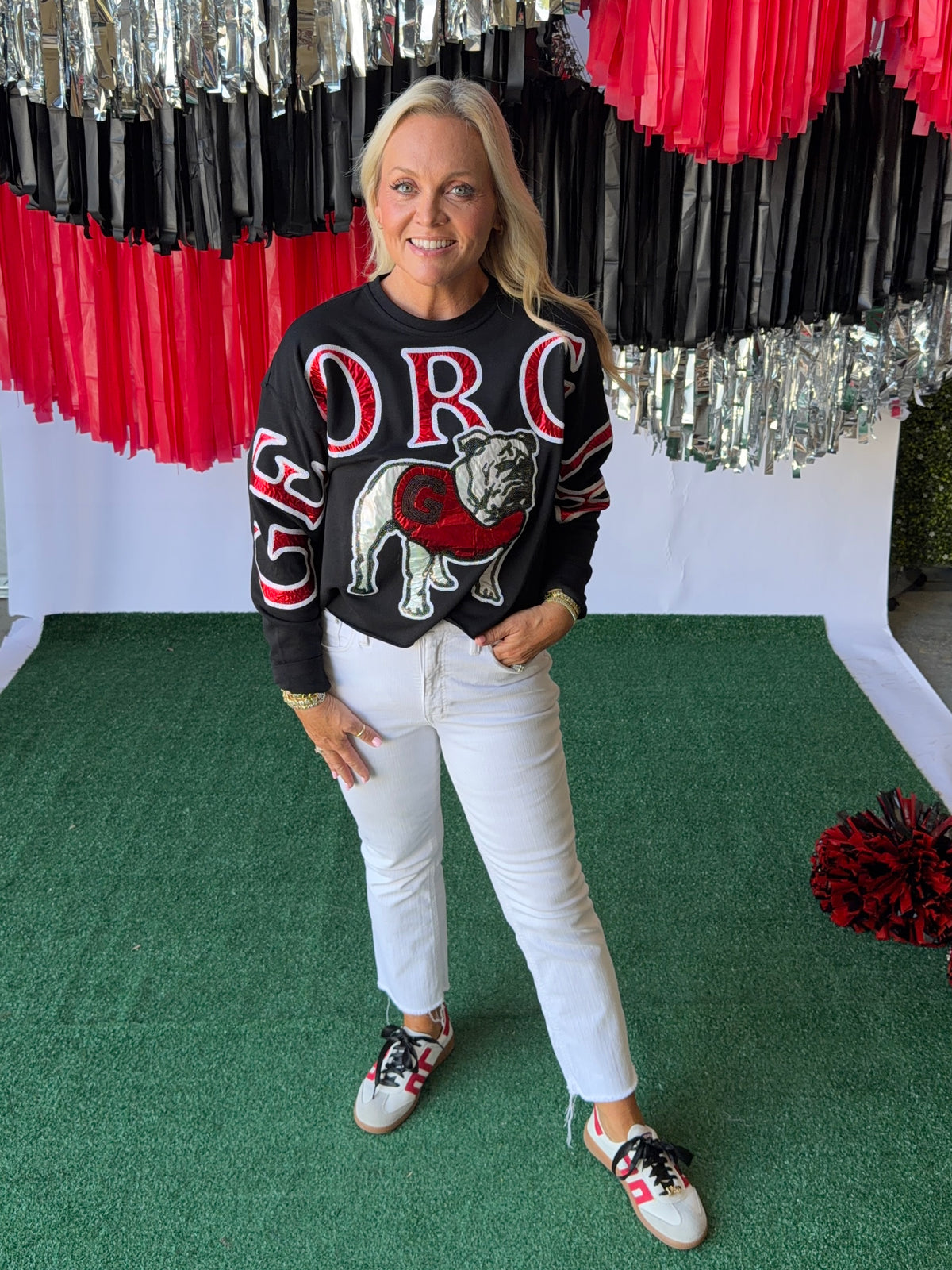 The stadium sequin crewneck licensed