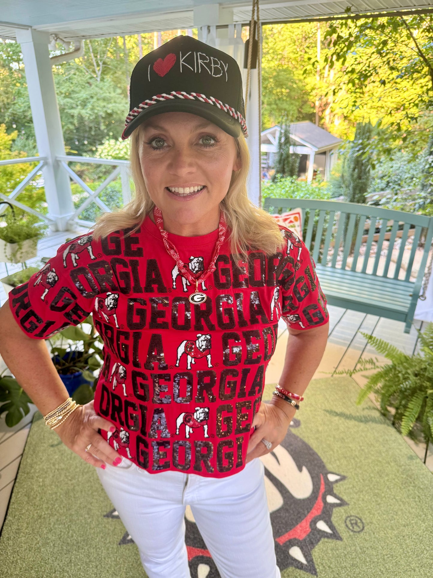 New Georgia bulldog licensed scarf necklace
