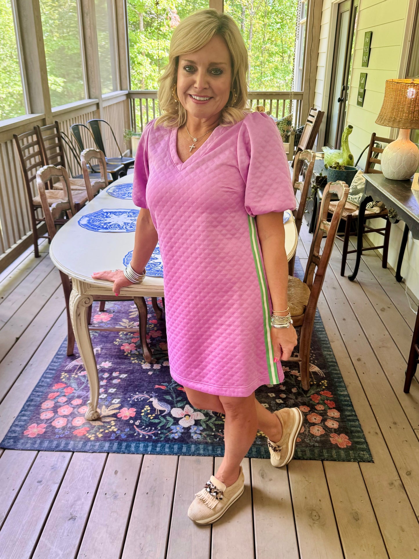 Lavender summer dress jacquard marked down