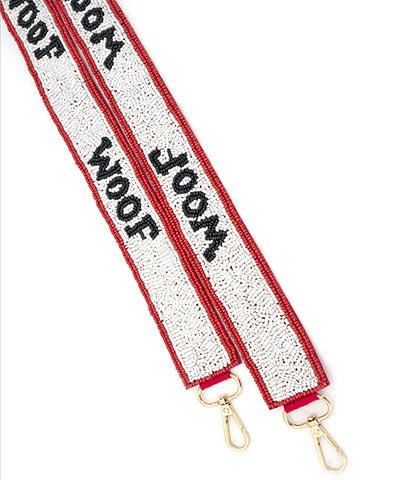Woof beaded strap for stadium purse