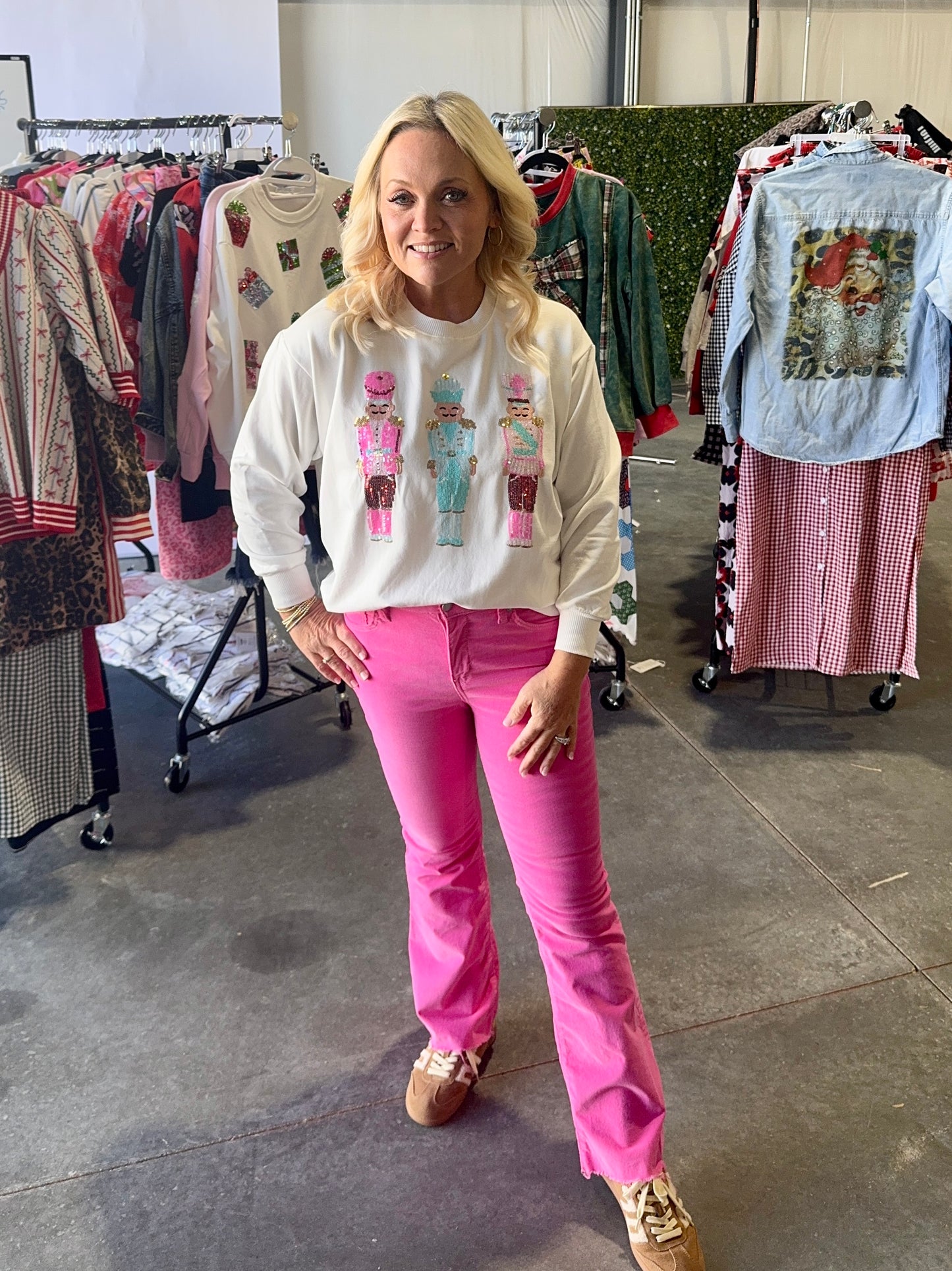 Boutique style sweatshirt nutcracker Christmas