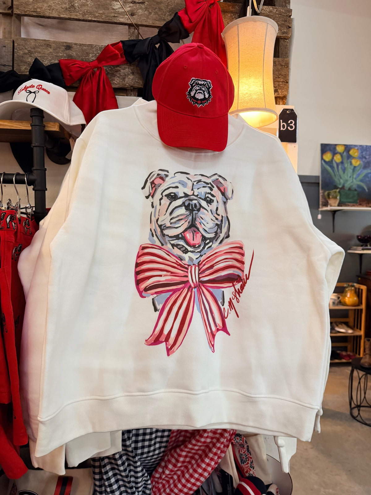 Bulldog bow mock neck one size!