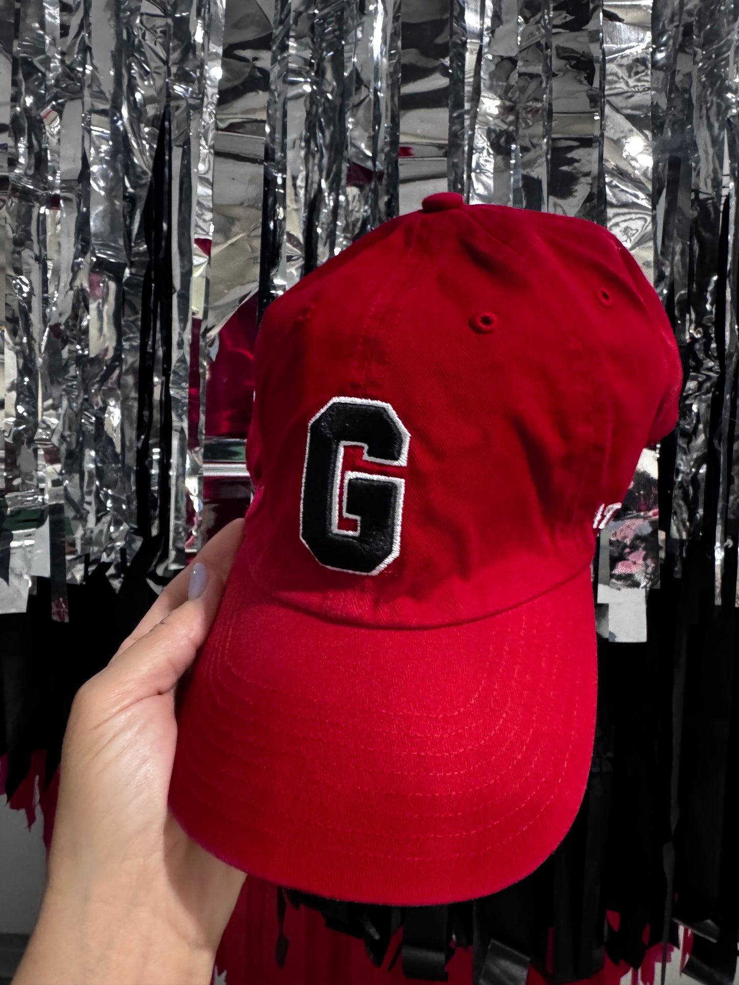 G hat red with black g patch