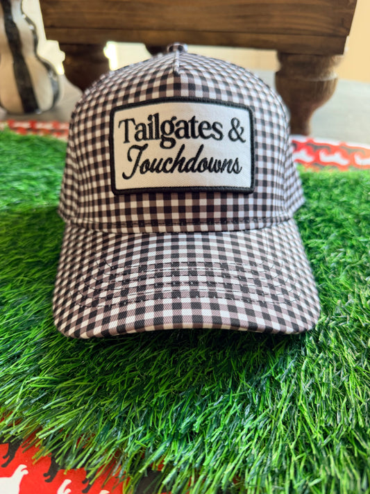 Black and white Gingham hat