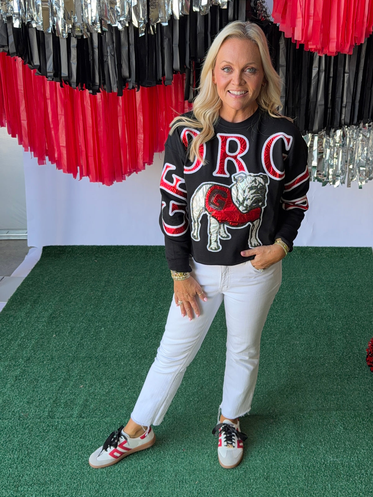 The stadium sequin crewneck licensed