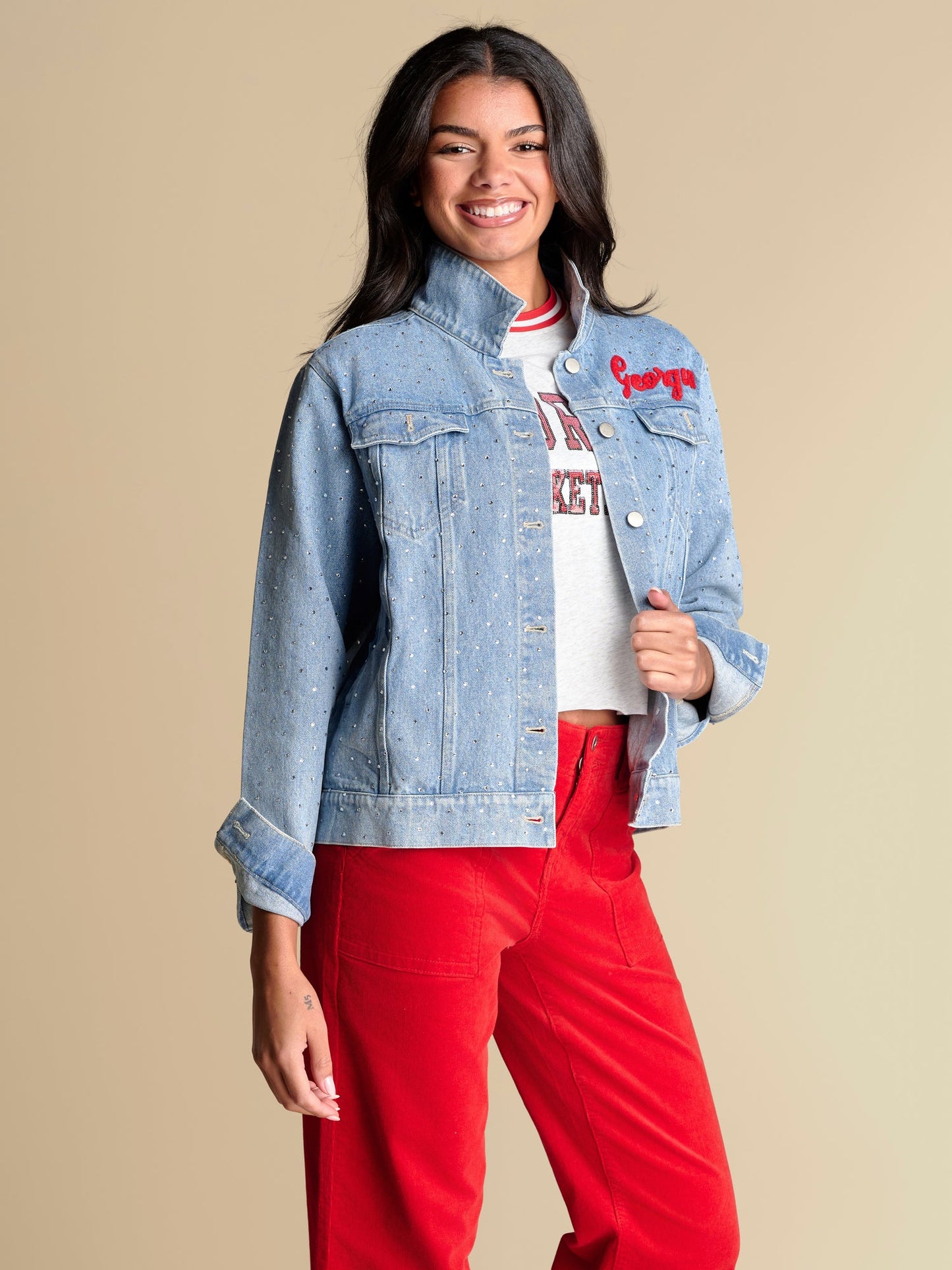 Licensed denim jacket Go dawgs