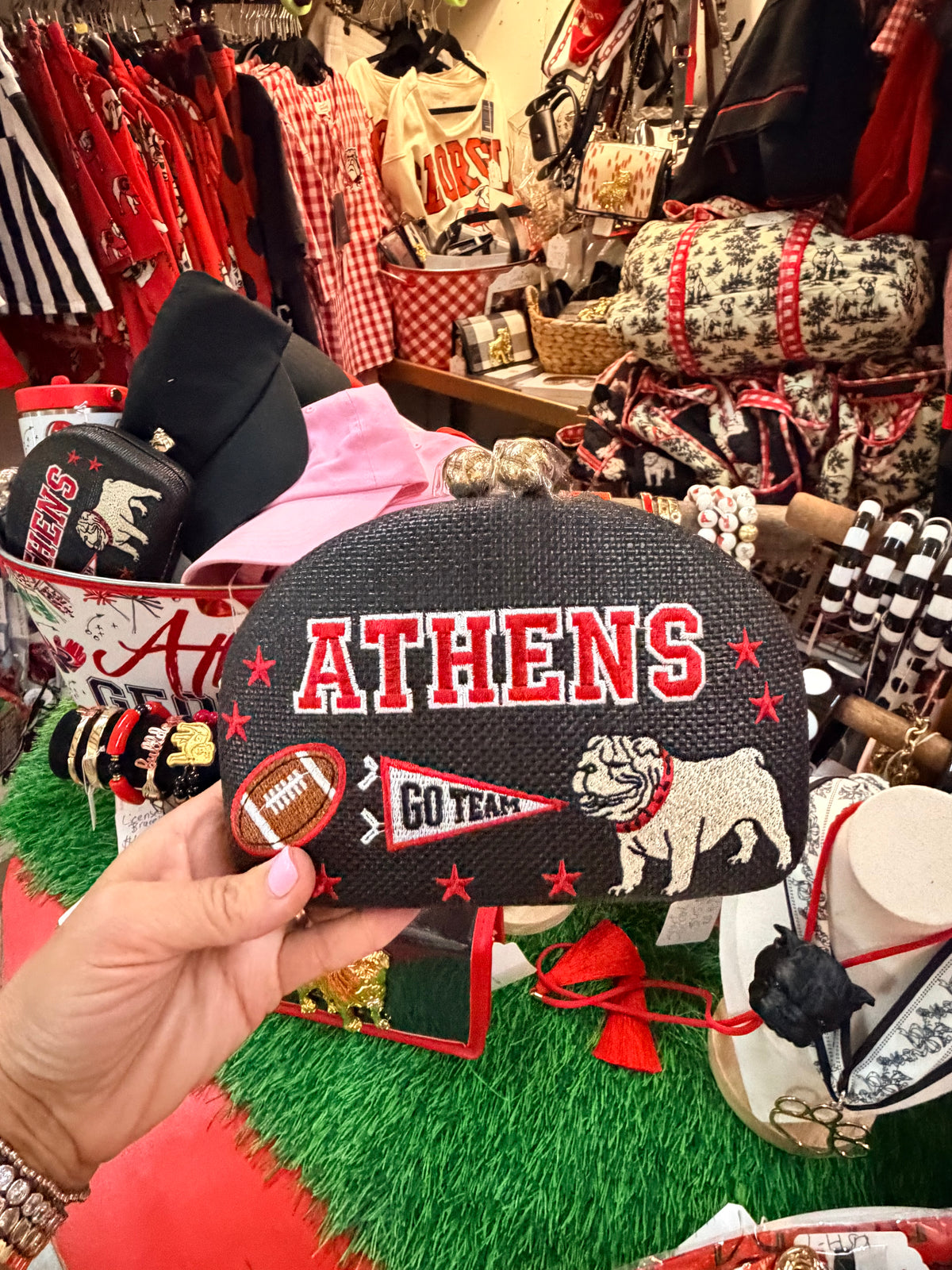 Embroidered clutch Athens