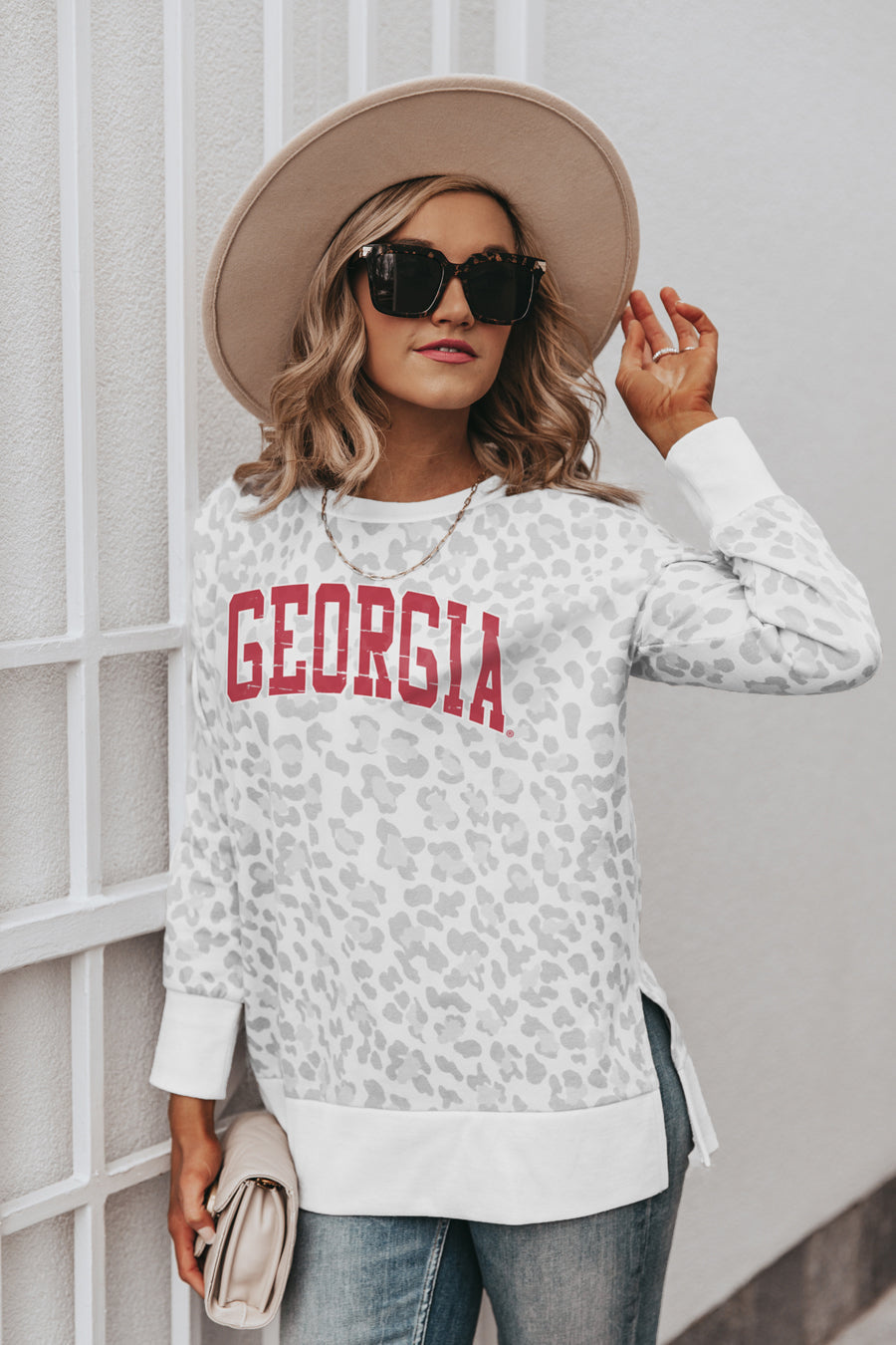 Georgia split sides pullover sweatshirt boutique style